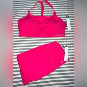 Paragon Fitwear RecStretch Sculptseam Plus Legging + Rise Bra in Passion Size M